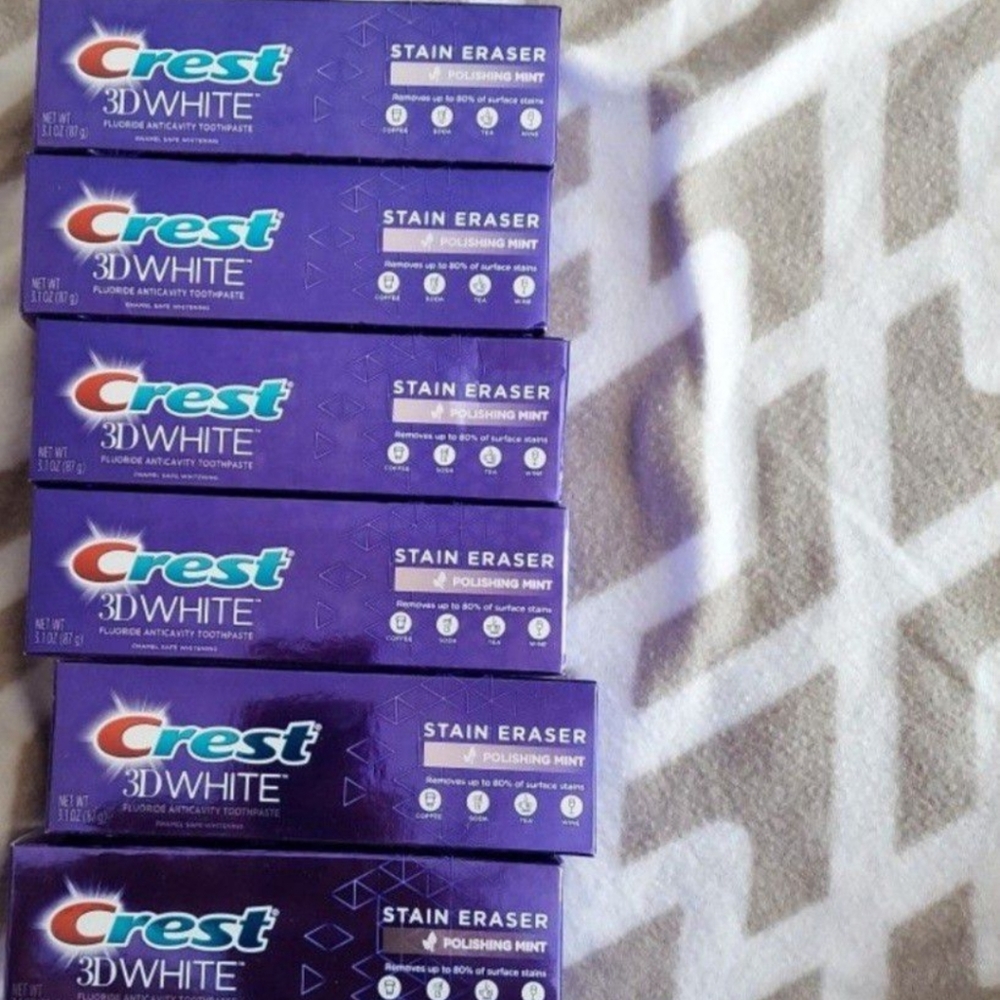 Crest 3d white stain eraser toothpaste bundle